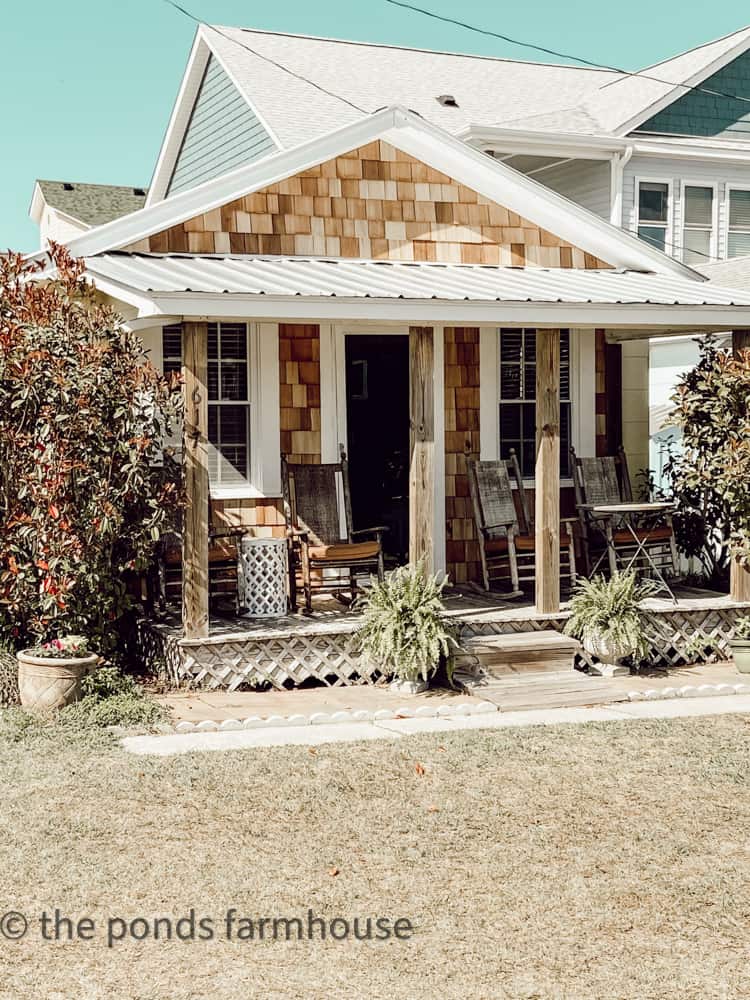 Adding cedar shingles to beach cottage