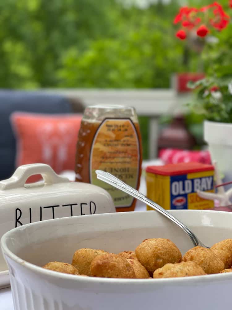Hush puppies side dish for summer out door dining.
