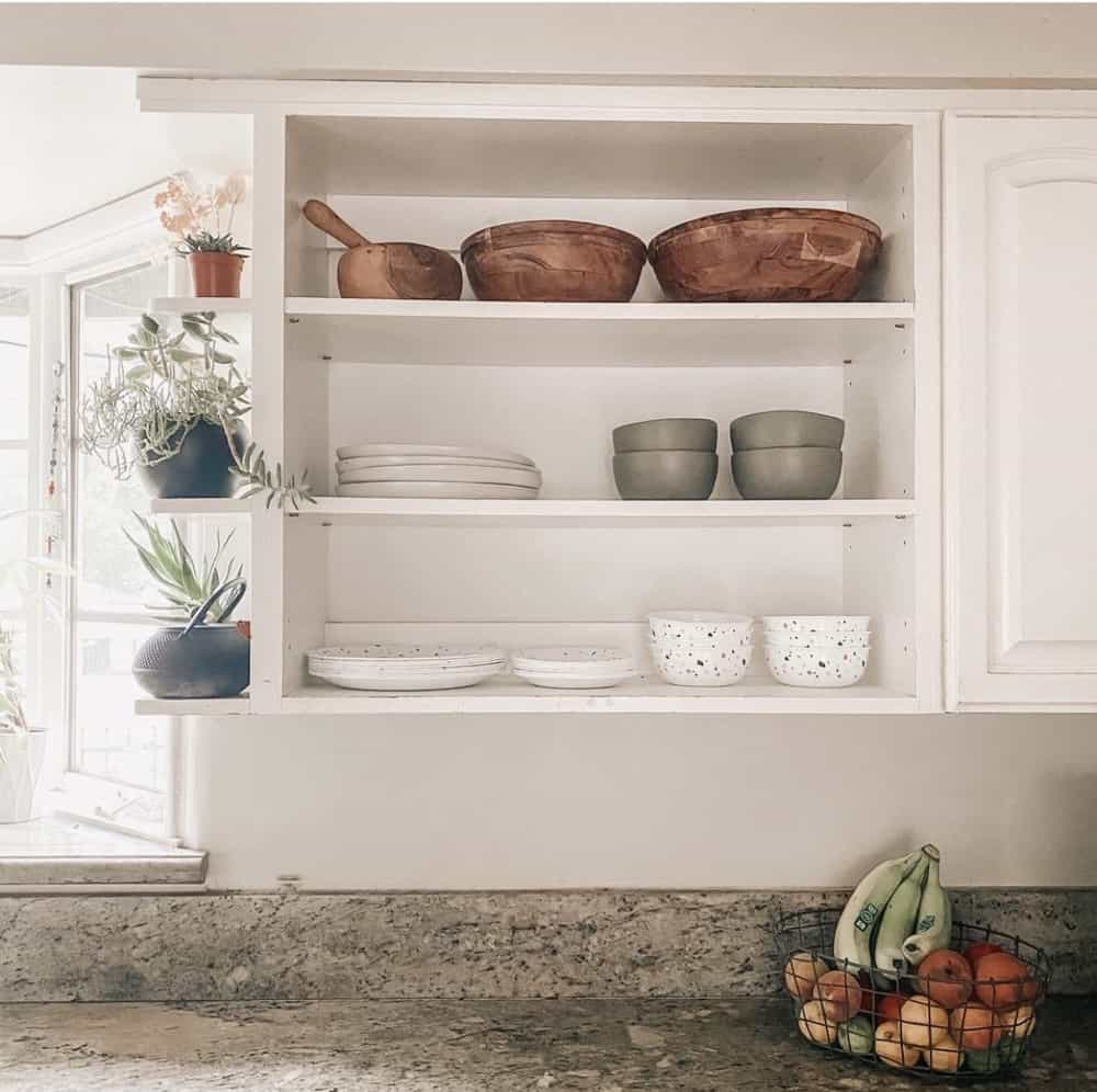 How to Decorate Kitchen Shelves Beautifully - Open Doors Open Hearts