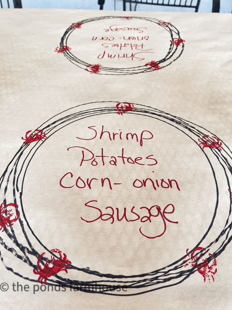 DIY Kraft Paper Tablecloth ideas for low country boil.  