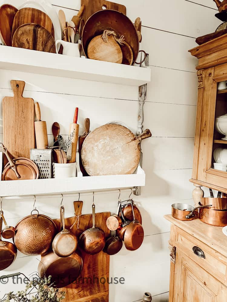 Copper and bread boards found at Barn Sales