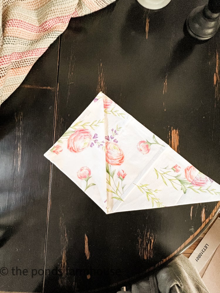 Tulip Napkin Fold Steps