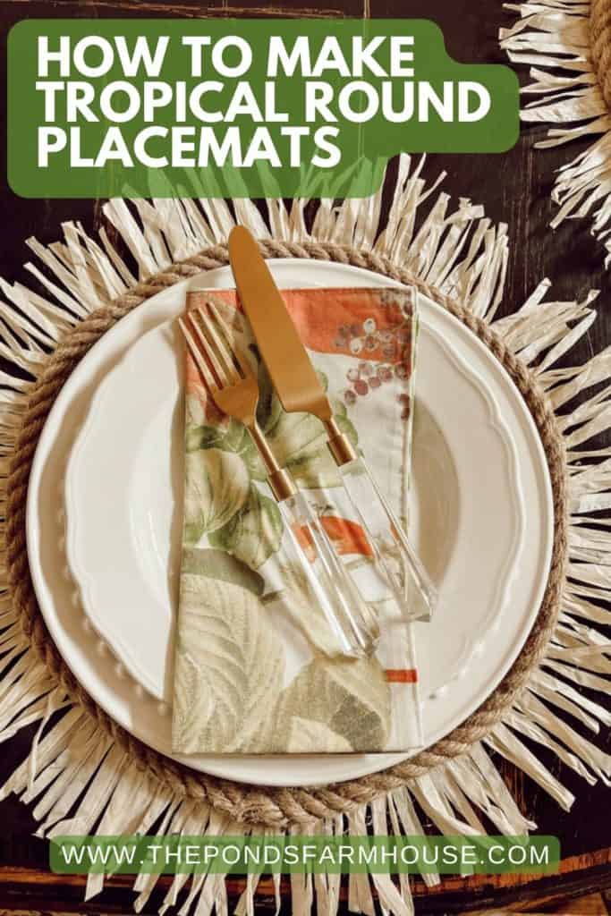 How To Make DIY Tropical Round Placemats
