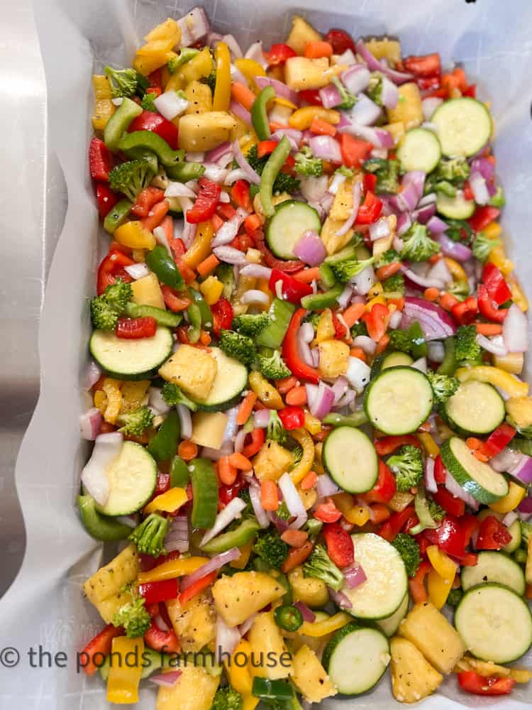 Roasted Vegetable Recipe with Zucchini, healthy recipe.