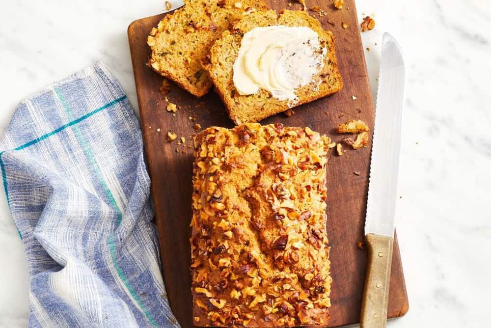 Zucchini Bread , Baked zucchini squash bread, healthy zucchini bread