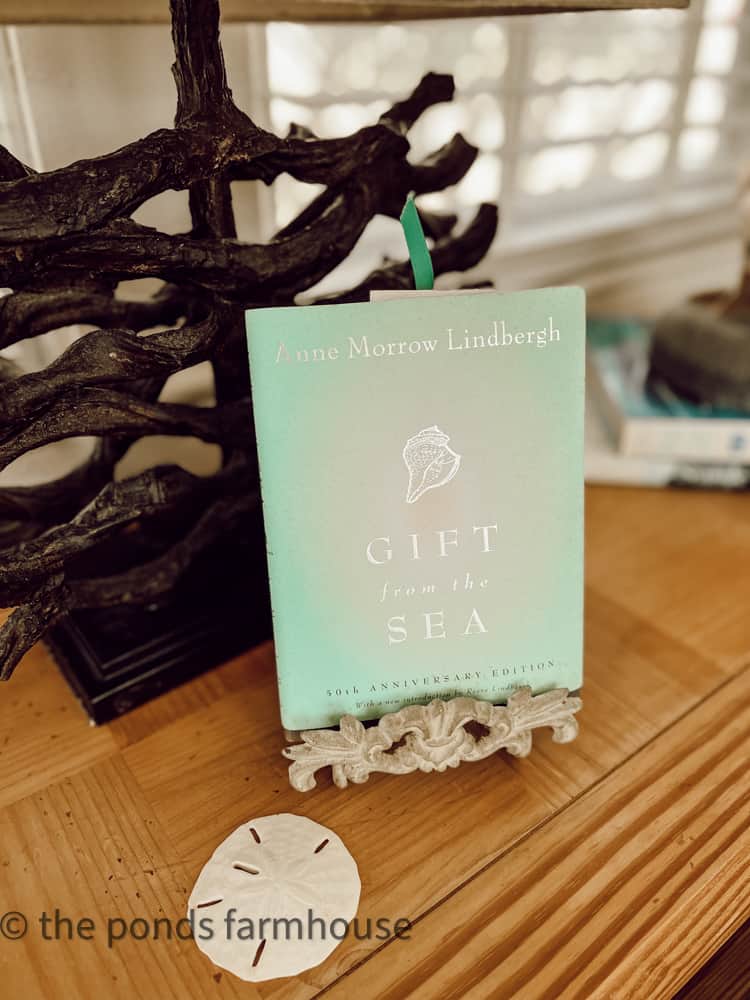 Books for coastal decor ideas -  Gift from the sea beach read.