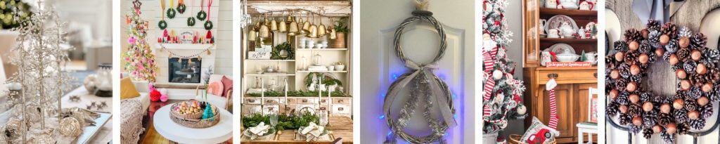 rustic kitchen christmas decor and wreath