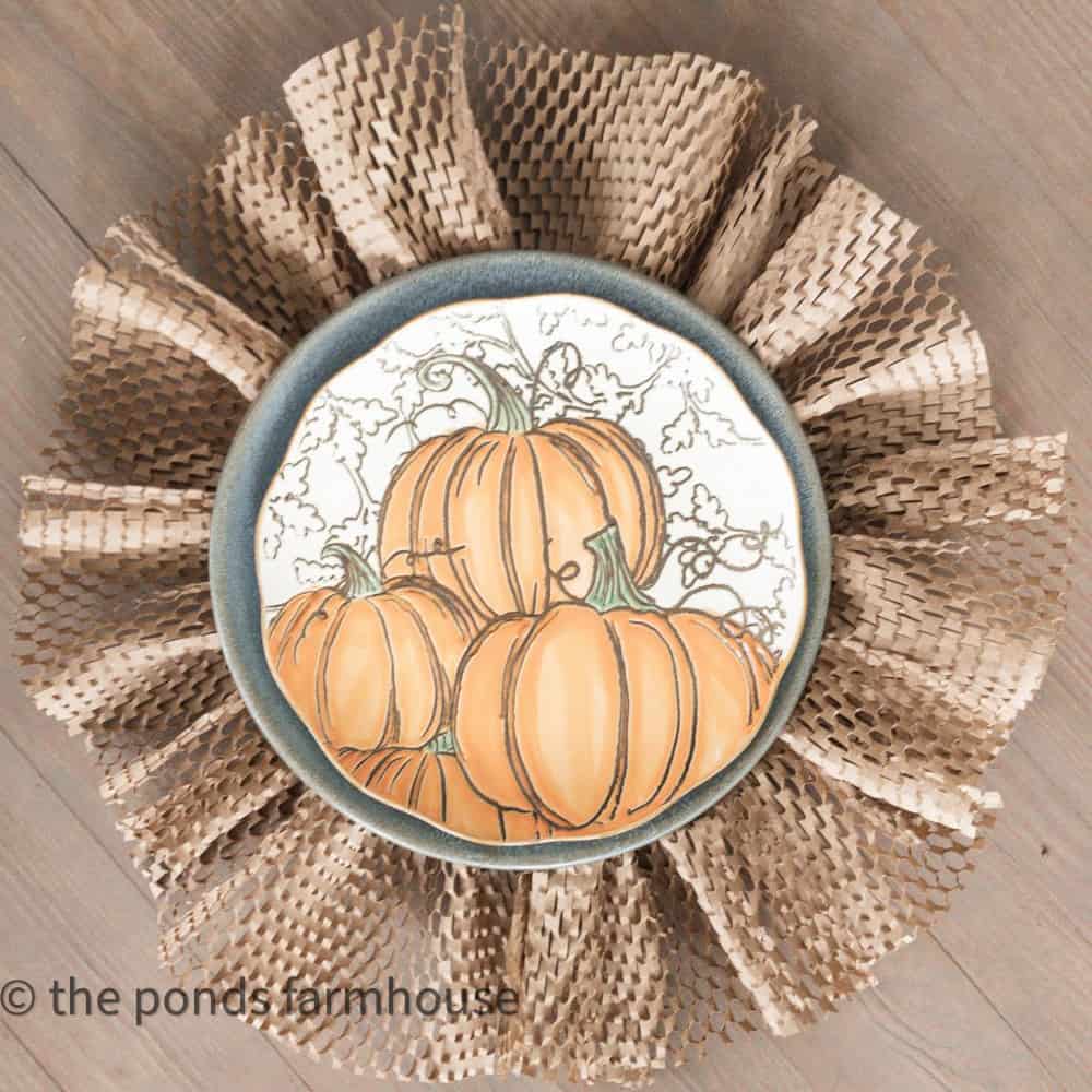 DIY Plate Charger's for DIY Table Decor and Farmhouse style Fall Table Setting with pumpkin salad plate Cottage Style 