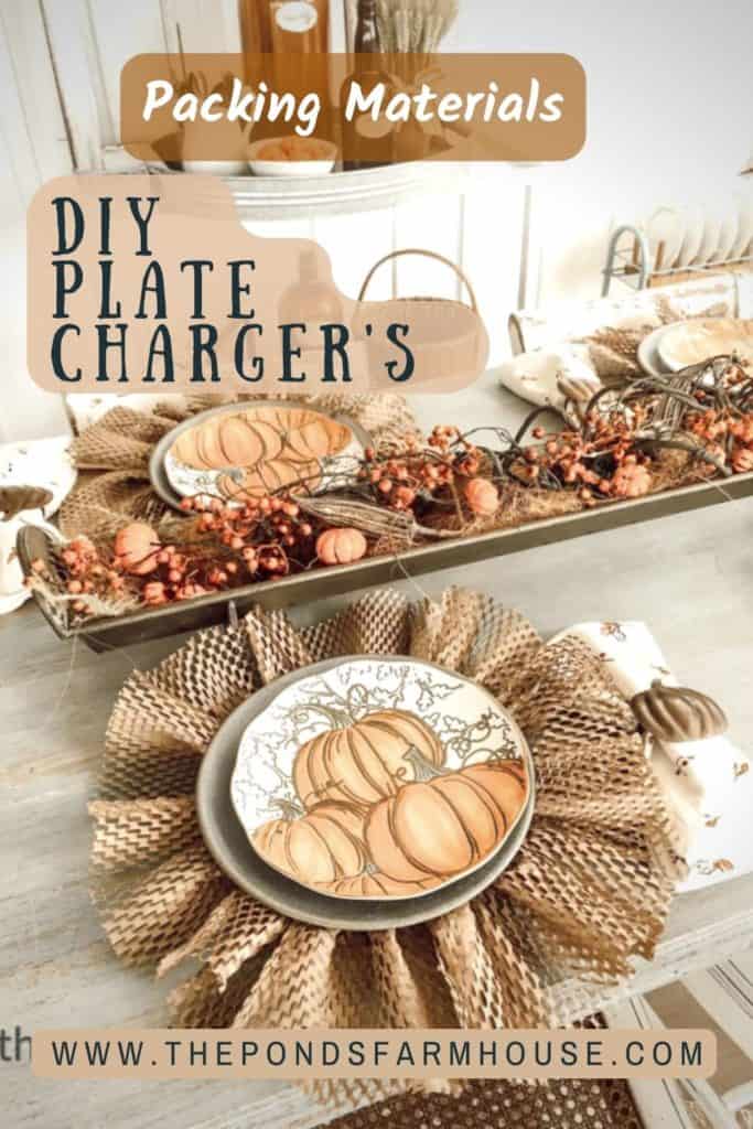 DIY Plate Charger's made from recycled packing materials for Free DIY Table Decor 
