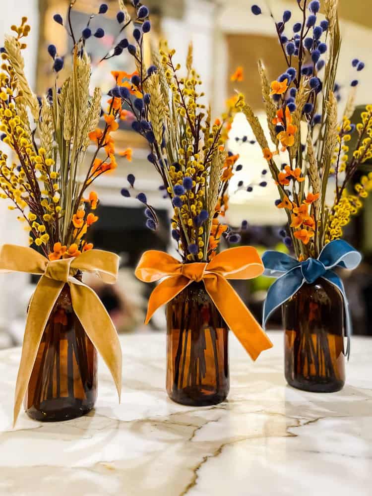 DIY Wheat and Florals for fall decorating. 
