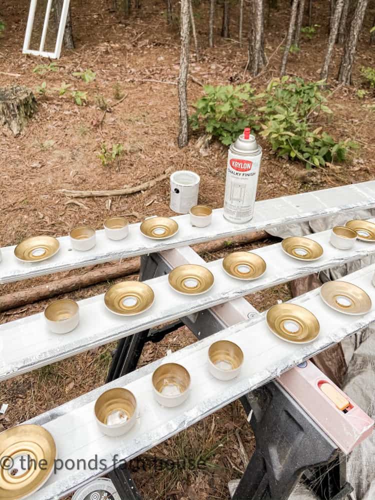 Deconstructed Chandelier gets a fresh coat of chalk paint.