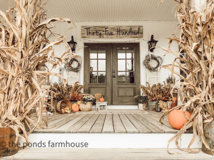 DIY Rustic Corn Stalk Topiaries for Unique Fall Decorating
