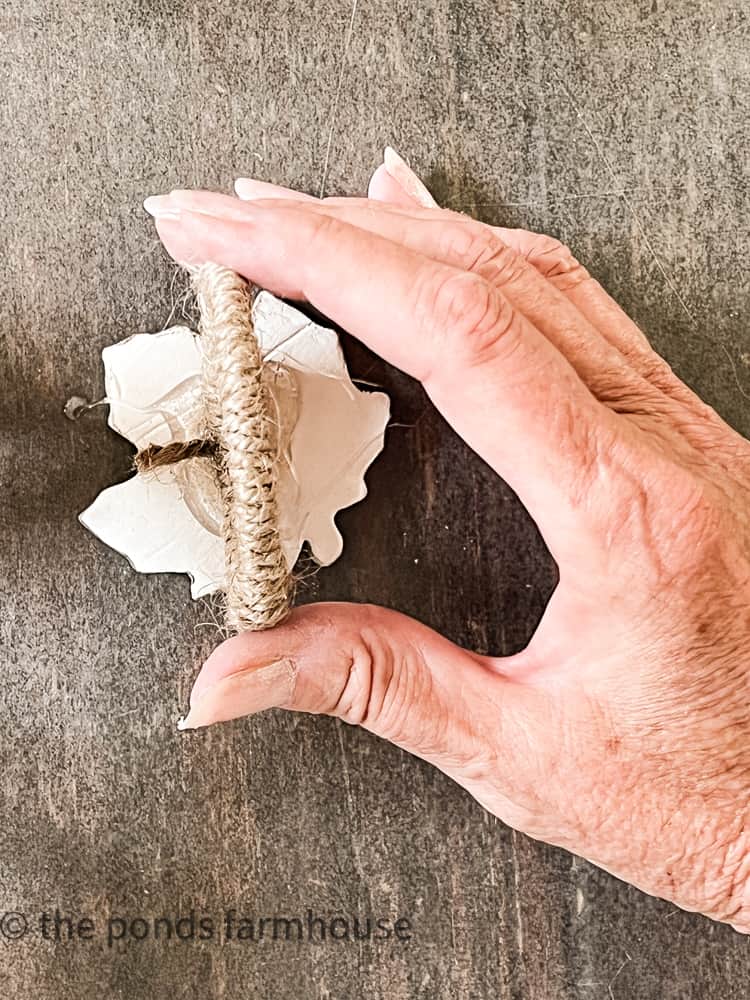 hold napkin ring in place until glue dries