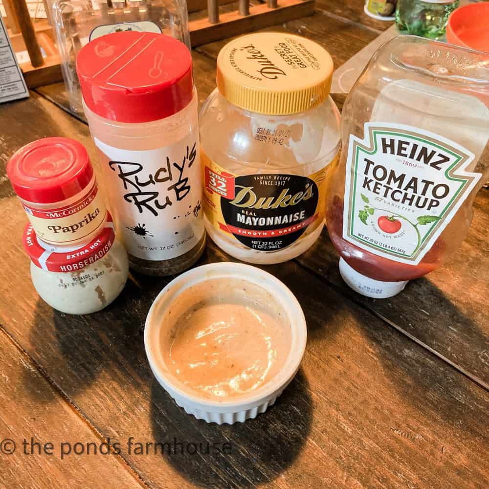 Ingredients for Remoulade Dipping Sauce that's great with Fried Green Tomatoes