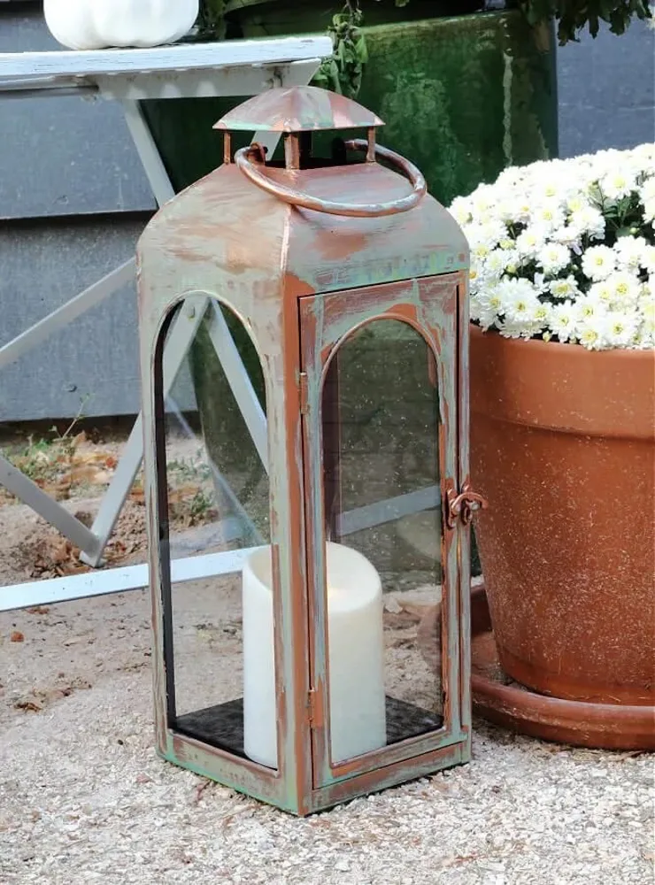 DIY Copper Lantern Tutorial for great Fall DIY Decorations and Autumn Decor. 