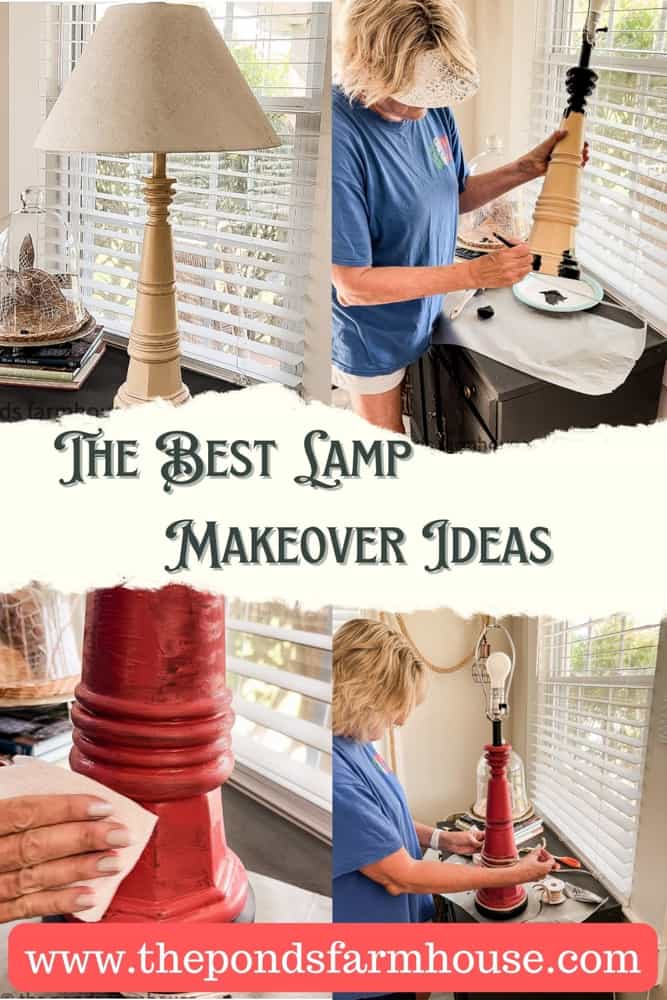 The Best Lamp Makeover Ideas to repurpose or transform an old lamp for an updated look.  
