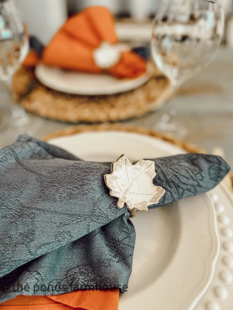 DIY Napkin Rings, Pottery Barn Style.  Budget friendly DIY Thanksgiving Napkin Rings for your fall tables.  