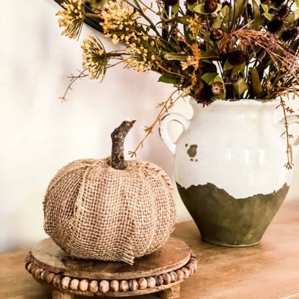 Easy Dollar Tree Pumpkin Tutorial for Fall.  Craft Ideas for Budget Friendly Fall decorating.  