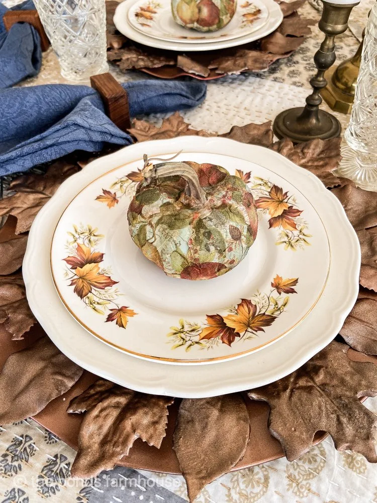DIY Napkin Decoupage Dollar Tree Pumpkins for Fall Decorating