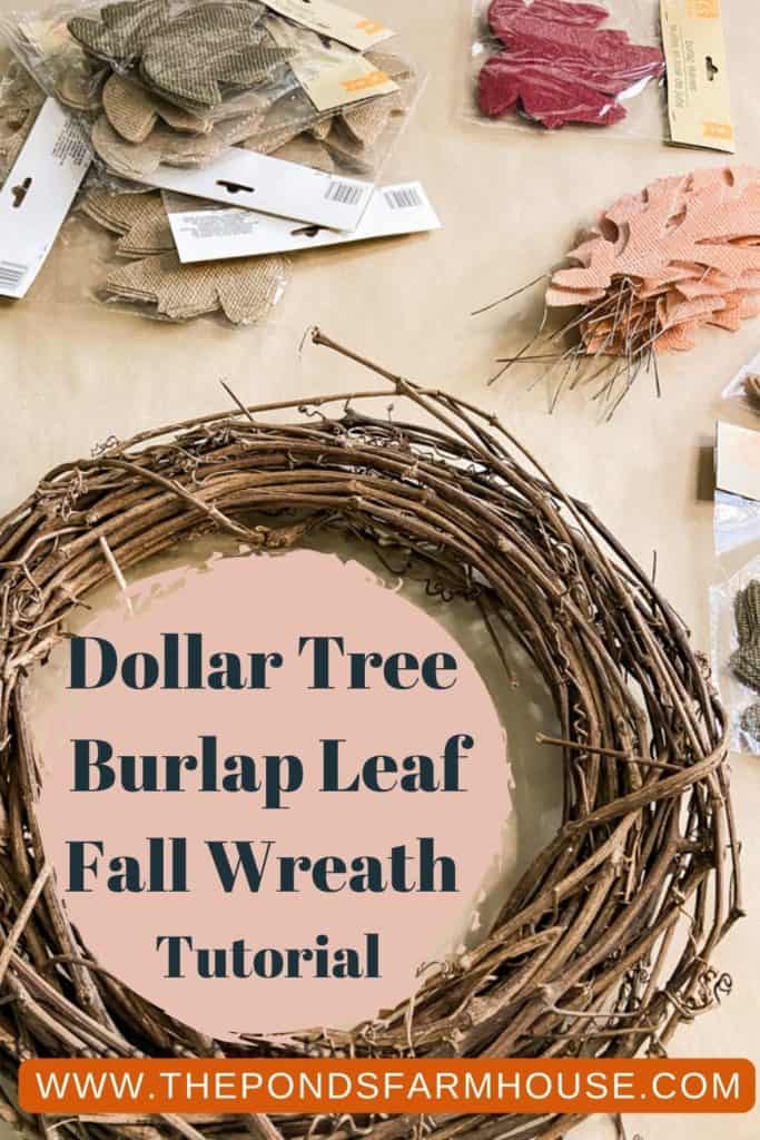 Dollar Tree Leaf Fall Wreath Tutorial 