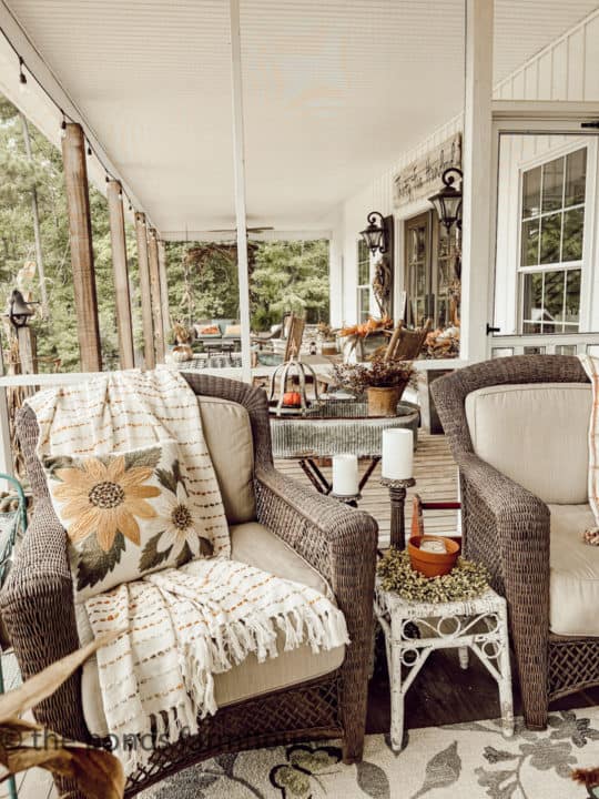 How To Decorate a Screened-In Porch for Fall Entertaining