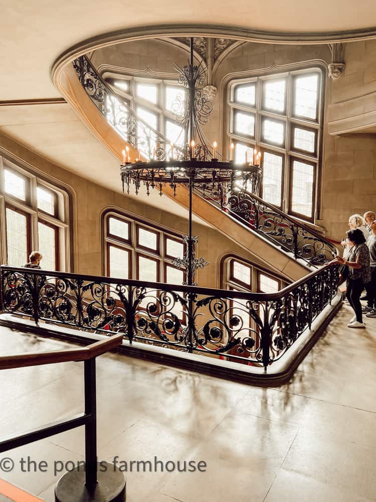 massive staircase in Biltmore House