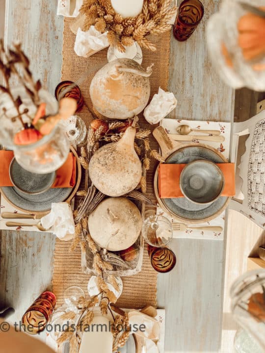 5 Rustic Dining Table Setting Ideas for Fall for Farmhouse Style.