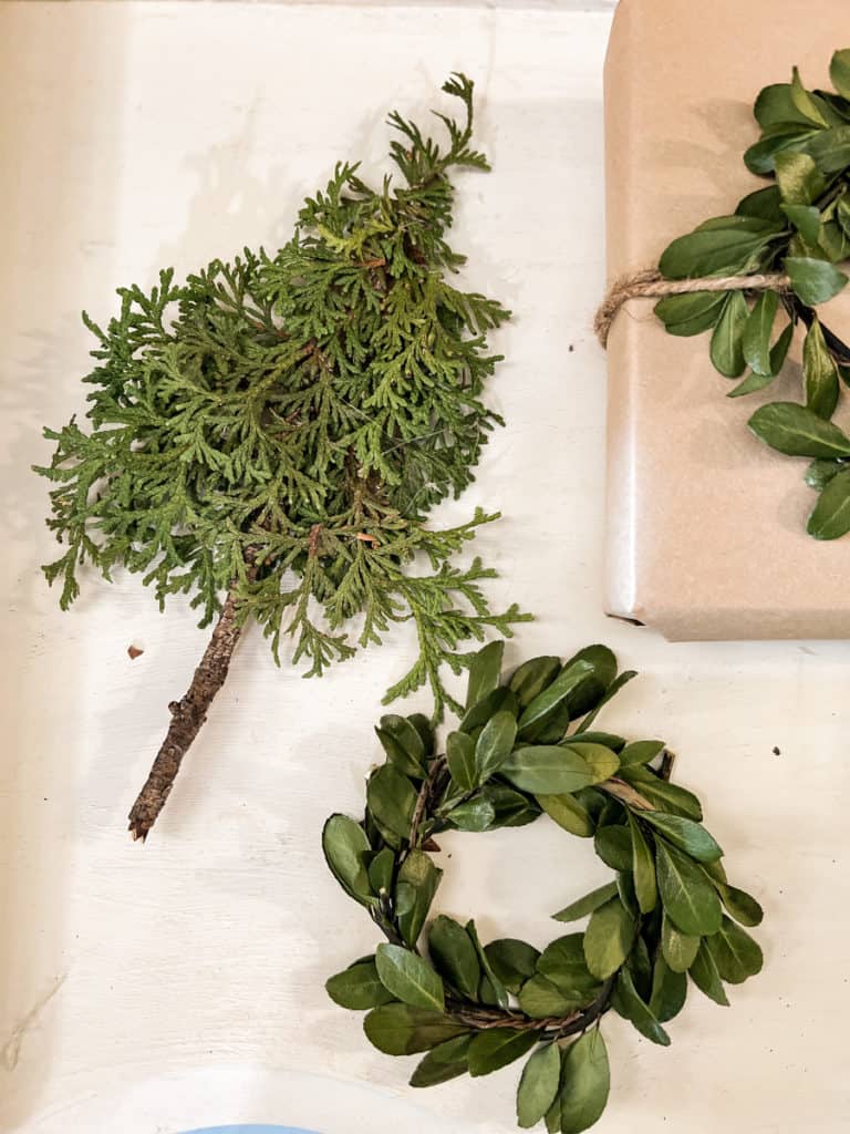 Fresh Greenery for Christmas DIY Crafts for Christmas Boxwood and Cedar Ideas.  