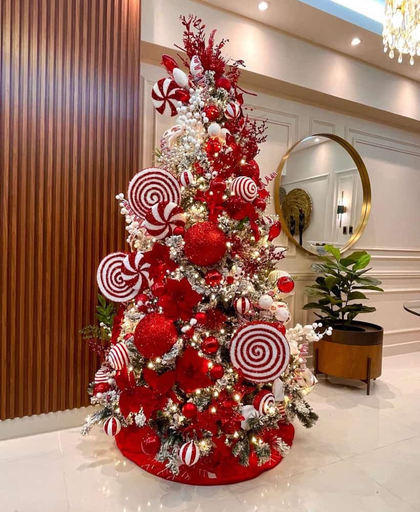 Red and White lolly pop tree