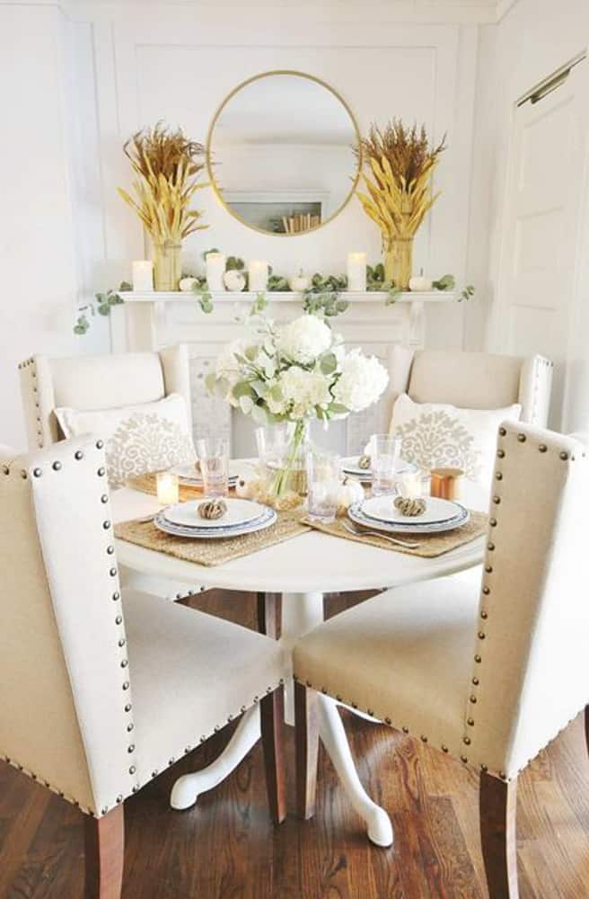 Beautiful Table Setting for Small Thanksgiving gathering or Friendsgiving.  