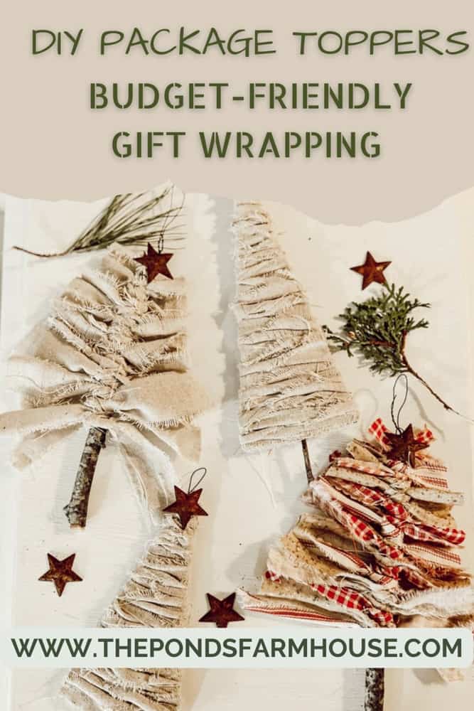 Reusable Gift Wrap with Sustainable Recycled Gift Wrap Package Topper and Eco-Friendly Ornaments.