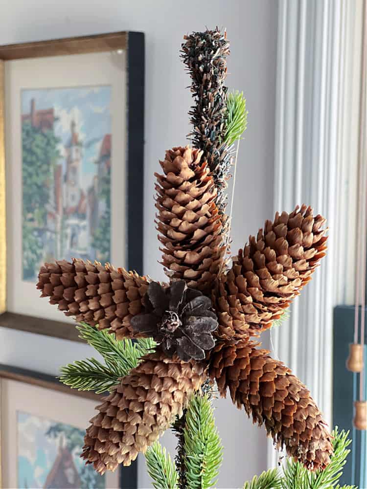 Foraged Pinecones for DIY Christmas Tree Ornaments - Kids friendly project.