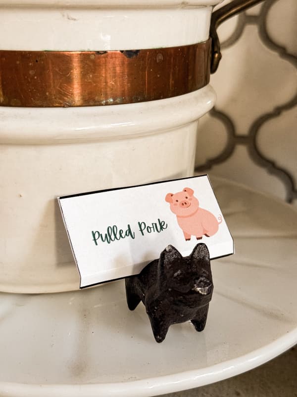 Pulled Pork Nachos Bar Place Cards Free Printable