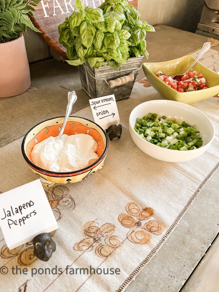 Set up a nacho bar for guests to serve themselves.  