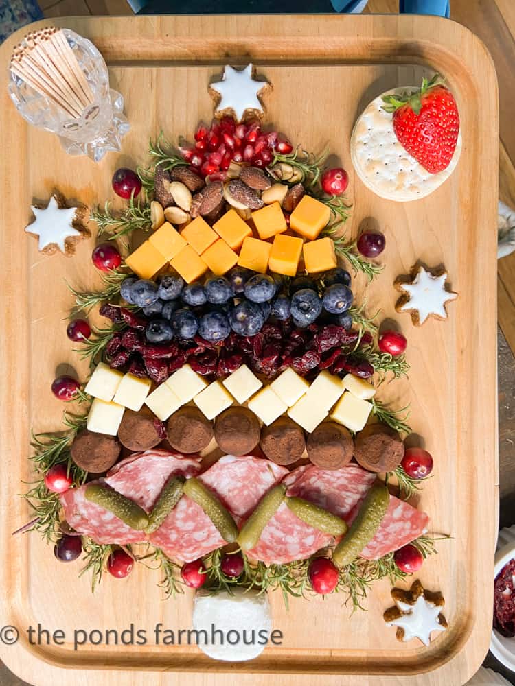 How To Make A Christmas Charcuterie Board Shaped Like a Christmas Tree