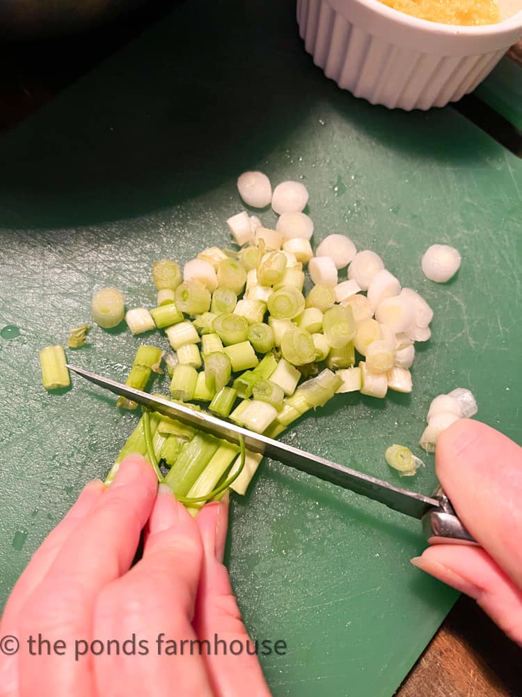 Finely Chop Green Onions