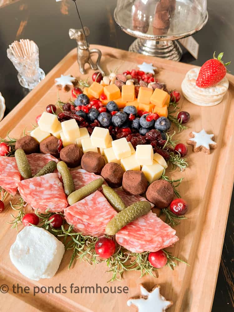 How To Make an appetizer Board Shaped Like a Christmas Tree