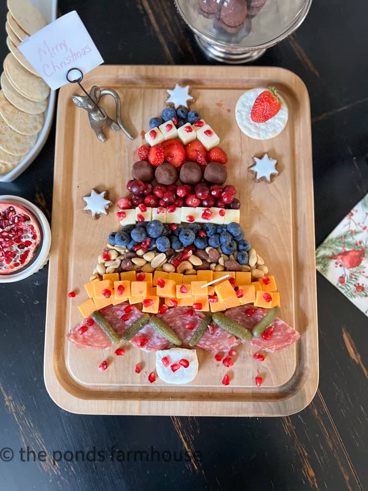 How To Make A Creative Christmas Charcuterie Board for Holiday Parties, family gatherings, etc.