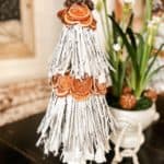 Twig and Dried Orange White Topiary