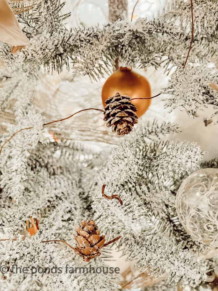 Dollar Tree Pinecone Garland for a cheap Christmas Tree Decorations
