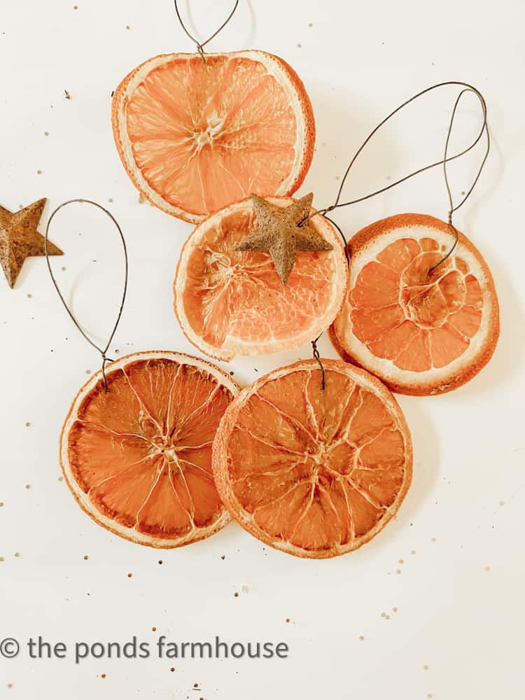 Eco-friendly Sustainable Dried Orange Christmas Tree Ornaments.