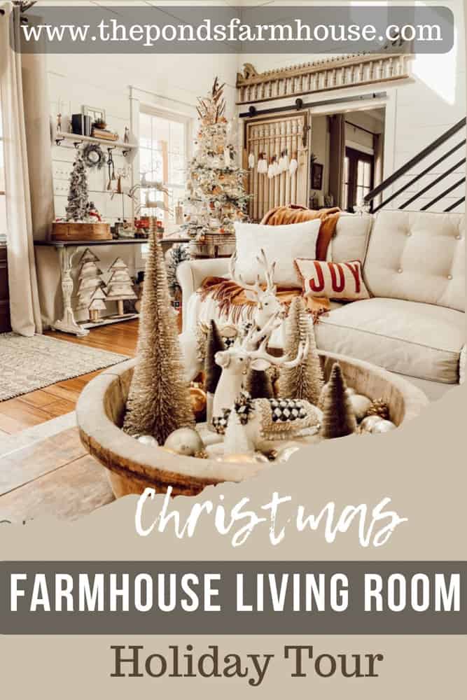 Christmas Farmhouse Living Room Ideas Holiday Tour - Industrial Modern Farmhouse Tour