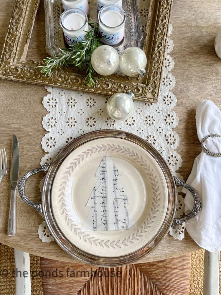 Vintage Tablescape for Christmas
