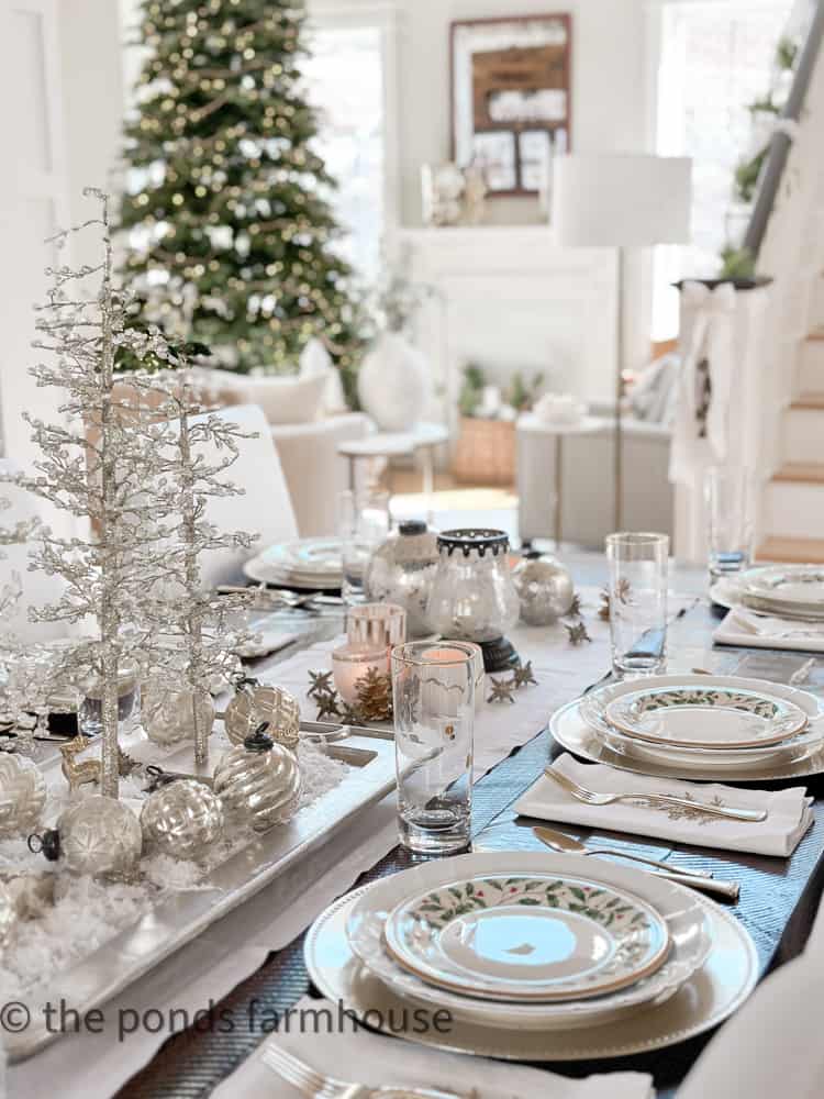 Festive Christmas Breakfast Table Setting