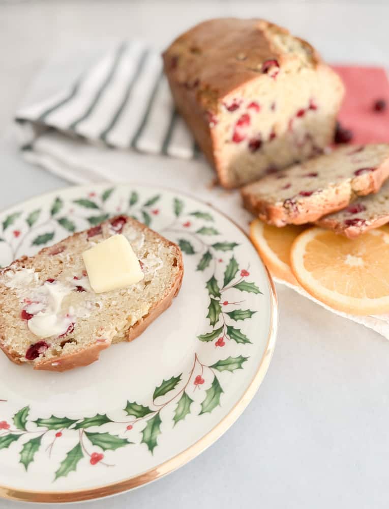 Cranberry Bread for Supper Club Christmas Breakfast Menu and Recipes