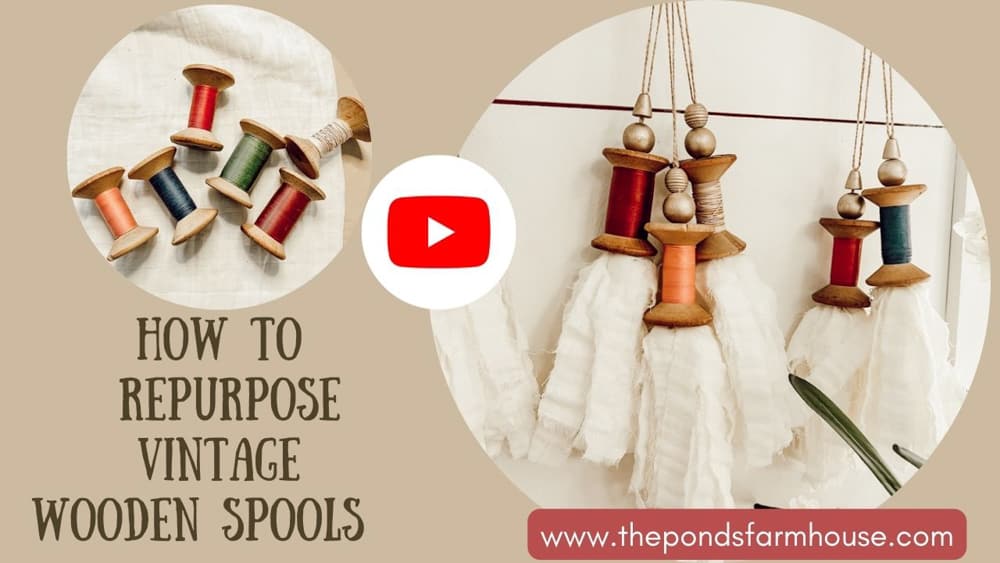 How to Repurpose Vintage Wooden Spools DIY Craft Idea