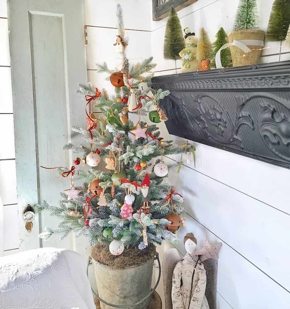 Small Christmas Tree in small planter.
