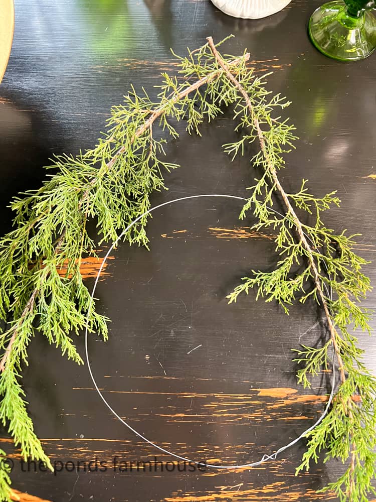 Real Cedar and wire ring for plate wreath.