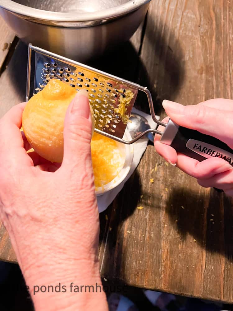 Zest Lemons for appetizer recipe