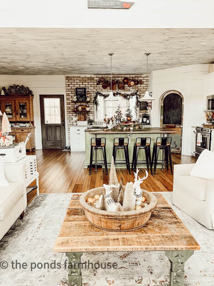 Farmhouse Christmas Living Room Tour Cozy And Inviting Ideas